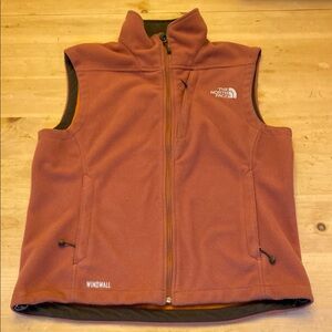 The North Face Burnt orange foeece Vest